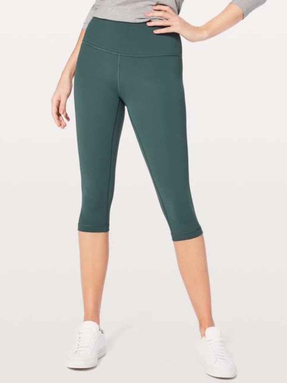 Lululemon - Wunder Under High Rise 1/2 Tight - 6 - Teal Shadow - EUC